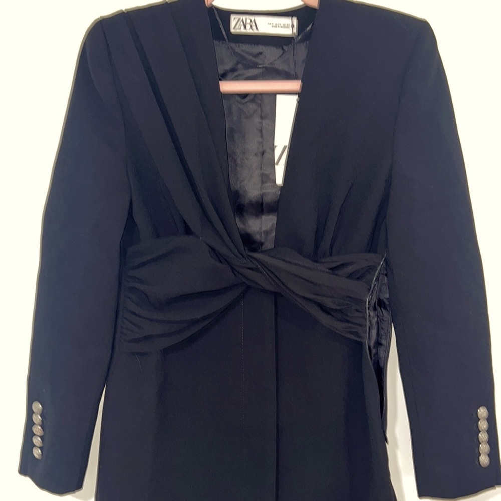 Zara black suit dress sz S
